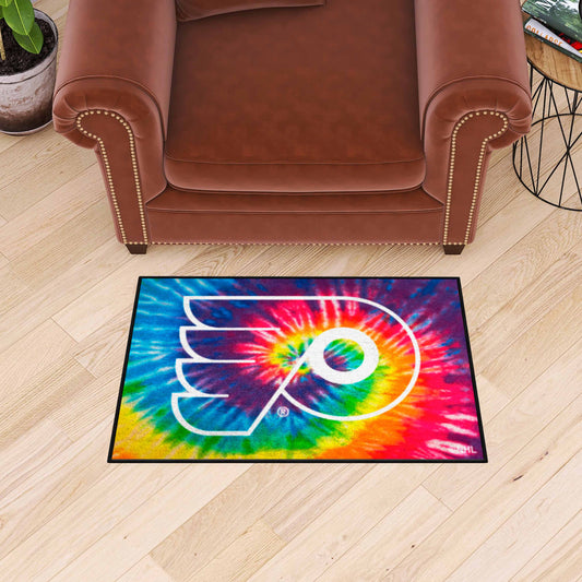 Philadelphia Flyers Tie Dye Starter Mat Accent Rug - 19in. x 30in. - Philadelphia Flyers
