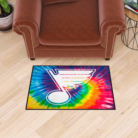 St. Louis Blues Tie Dye Starter Mat Accent Rug - 19in. x 30in.