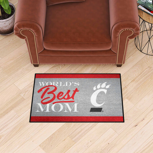 Cincinnati Bearcats World's Best Mom Starter Mat Accent Rug - 19in. x 30in. - Cincinnati