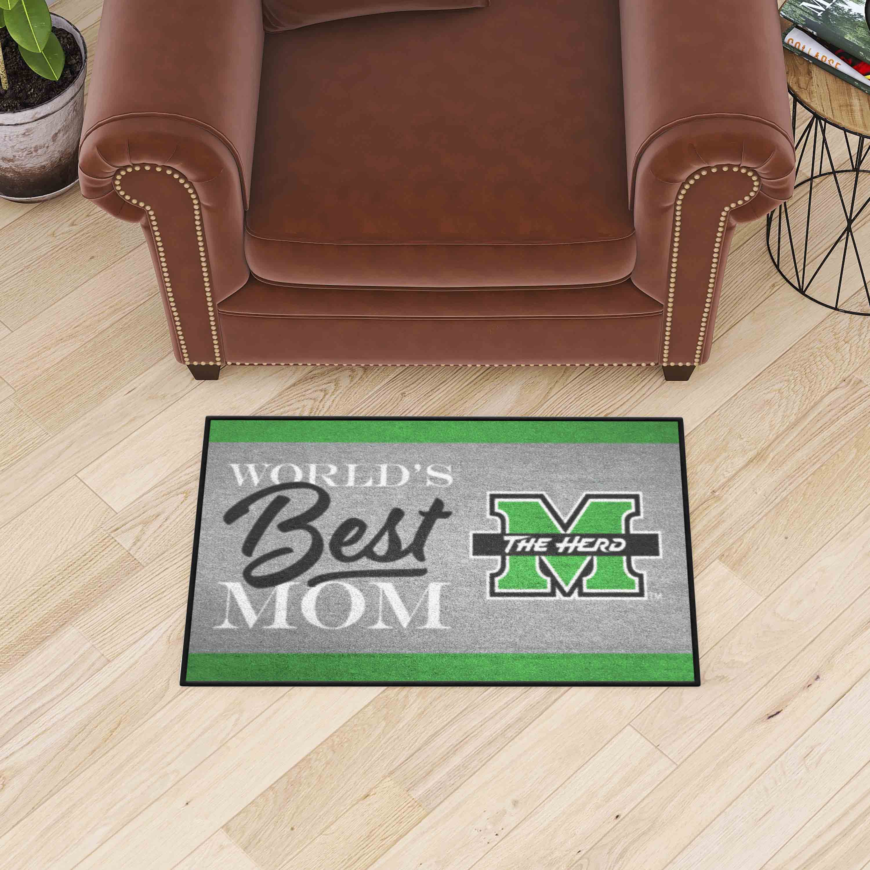 Marshall Thundering Herd World's Best Mom Starter Mat Accent Rug - 19in. x 30in. - Marshall