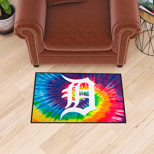 Detroit Tigers Tie Dye Starter Mat Accent Rug - 19in. x 30in. - Detroit Tigers
