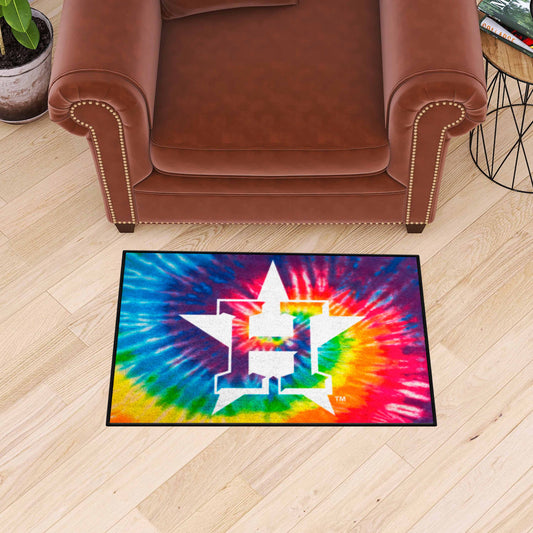 Houston Astros Tie Dye Starter Mat Accent Rug - 19in. x 30in. - Houston Astros