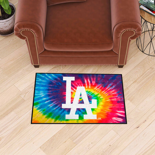 Los Angeles Dodgers Tie Dye Starter Mat Accent Rug - 19in. x 30in. - Los Angeles Dodgers