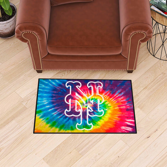New York Mets Tie Dye Starter Mat Accent Rug - 19in. x 30in. - New York Mets