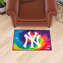 New York Yankees Tie Dye Starter Mat Accent Rug - 19in. x 30in. - New York Yankees