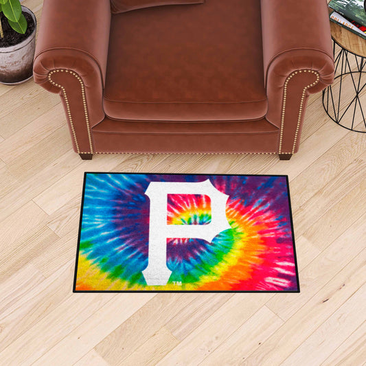 Pittsburgh Pirates Tie Dye Starter Mat Accent Rug - 19in. x 30in.