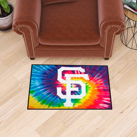 San Francisco Giants Tie Dye Starter Mat Accent Rug - 19in. x 30in.