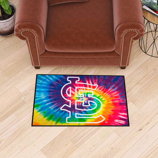 St. Louis Cardinals Tie Dye Starter Mat Accent Rug - 19in. x 30in.
