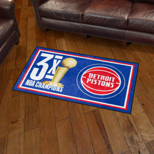 Detroit Pistons Dynasty 3ft. x 5ft. Plush Area Rug - Detroit Pistons