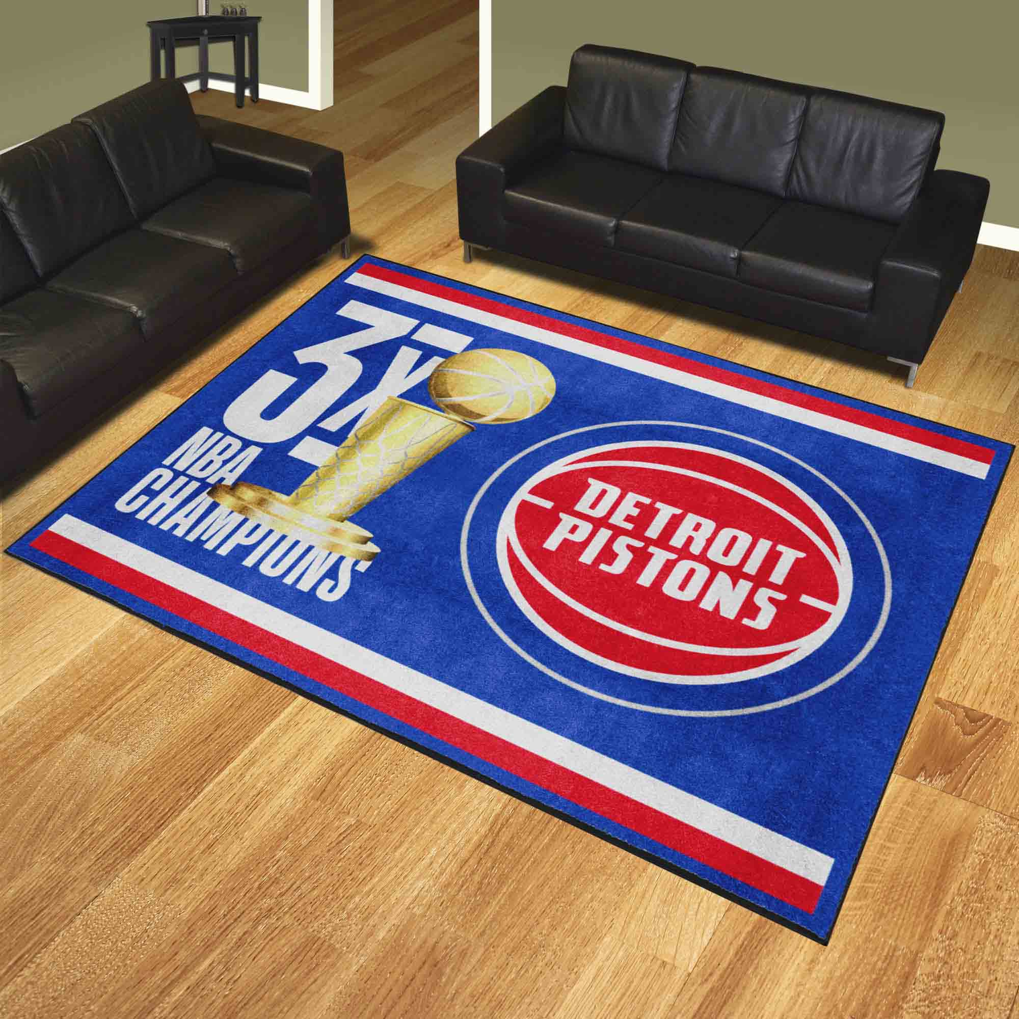 Detroit Pistons Dynasty 8ft. x 10ft. Plush Area Rug - Detroit Pistons
