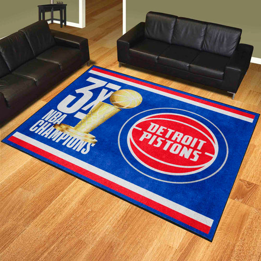 Detroit Pistons Dynasty 8ft. x 10ft. Plush Area Rug - Detroit Pistons