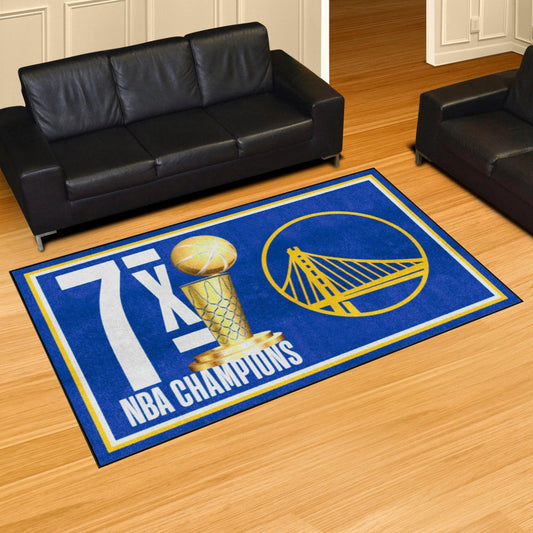 Golden State Warriors Dynasty 5ft. x 8ft. Plush Area Rug - Golden State Warriors