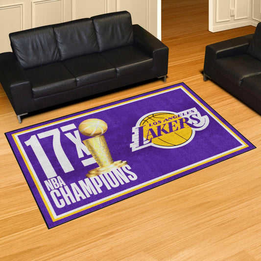 Los Angeles Lakers Dynasty 5ft. x 8ft. Plush Area Rug - Los Angeles Lakers