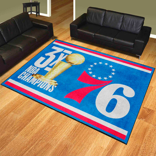 Philadelphia 76ers Dynasty 8ft. x 10ft. Plush Area Rug - Philadelphia 76ers