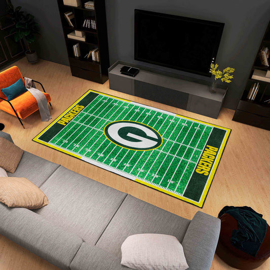 Green Bay Packers 6 ft. x 10 ft. Plush Area Rug - Green Bay Packers
