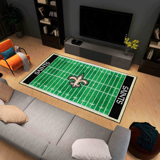 New Orleans Saints 6 ft. x 10 ft. Plush Area Rug - New Orleans Saints