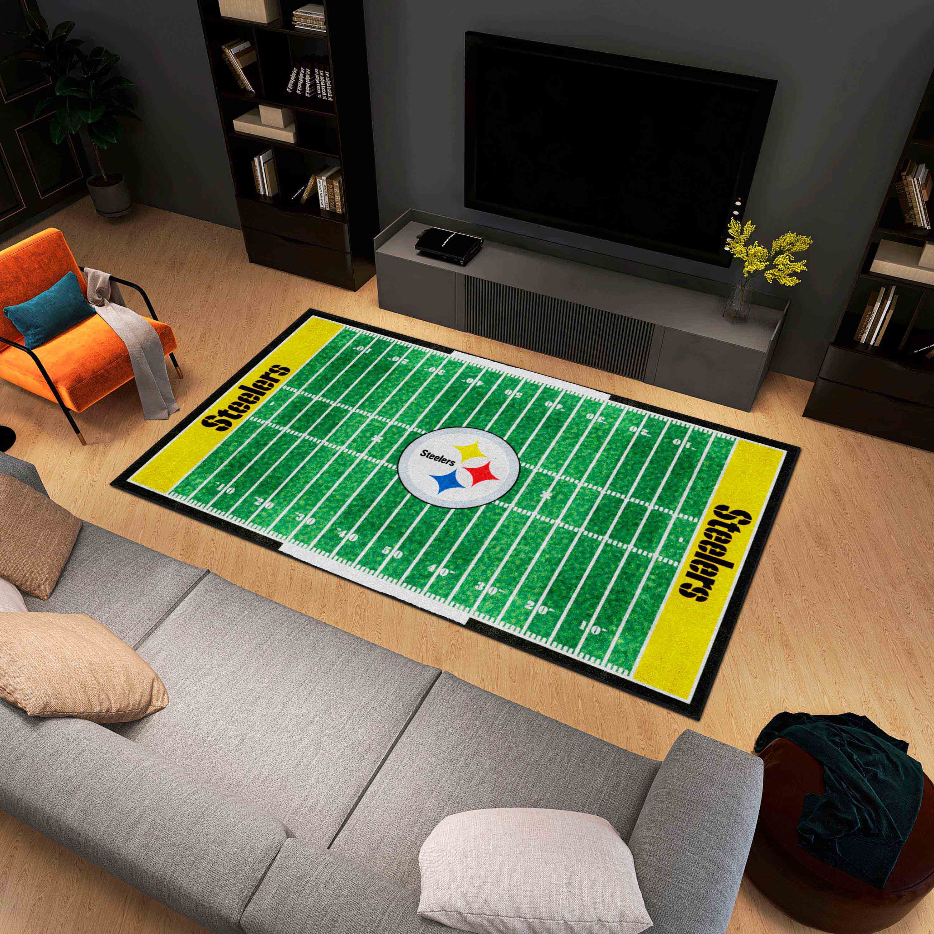 Pittsburgh Steelers 6 ft. x 10 ft. Plush Area Rug - Pittsburgh Steelers