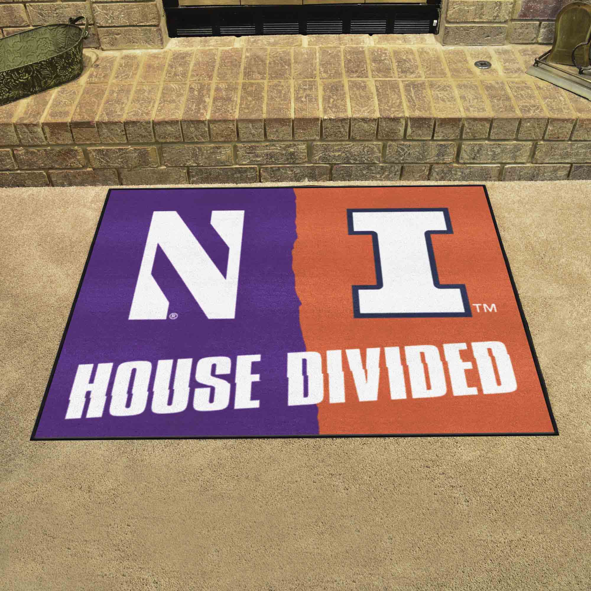 House Divided - Northwestern / Illinois House Divided House Divided Rug - 34 in. x 42.5 in. - House Divided - Northwestern / Illinois