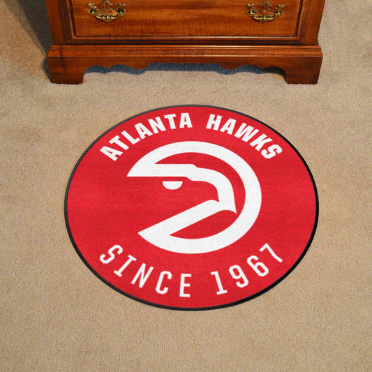 NBA Retro Atlanta Hawks Roundel Rug - 27in. Diameter - Atlanta Hawks