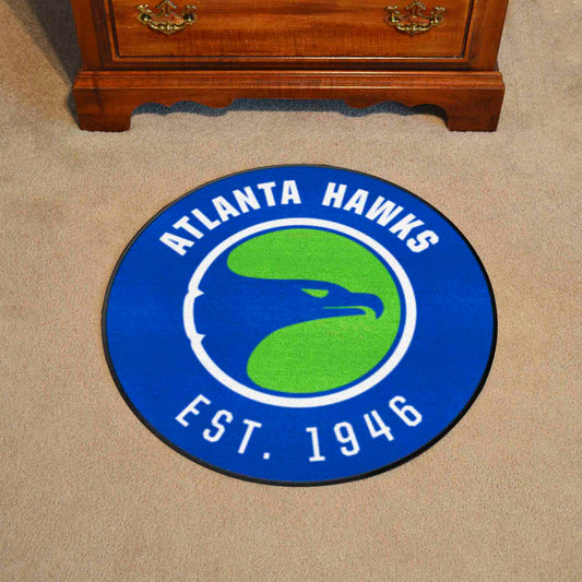 NBA Retro Atlanta Hawks Roundel Rug - 27in. Diameter - Atlanta Hawks