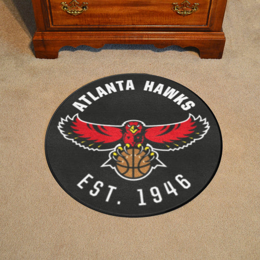NBA Retro Atlanta Hawks Roundel Rug - 27in. Diameter - Atlanta Hawks