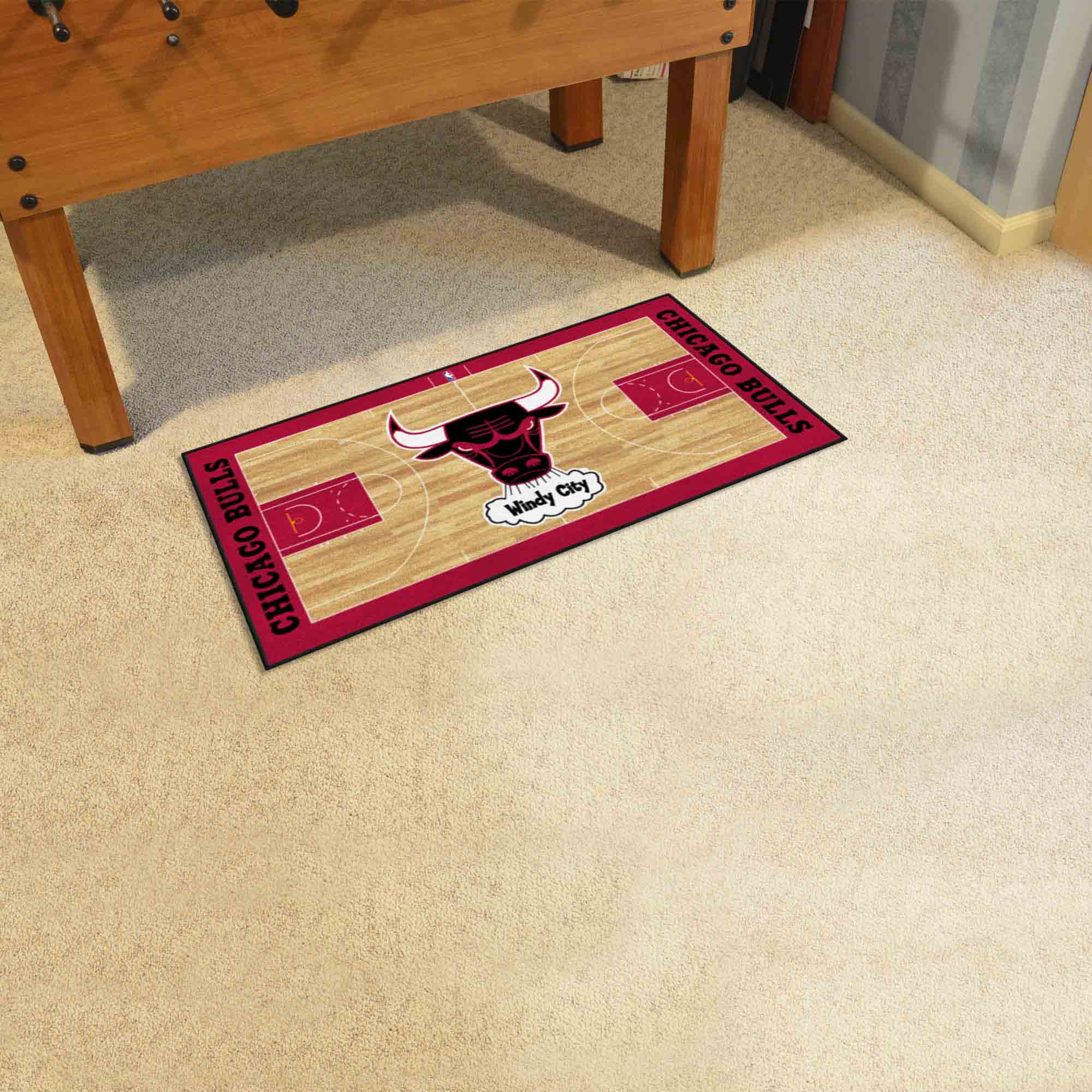 NBA Retro Chicago Bulls Court Runner Rug - 24in. x 44in. - Chicago Bulls