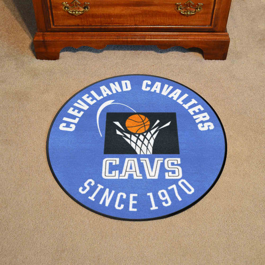 NBA Retro Cleveland Cavaliers Roundel Rug - 27in. Diameter - Cleveland Cavaliers
