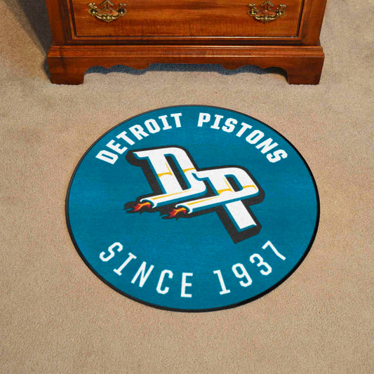 NBA Retro Detroit Pistons Roundel Rug - 27in. Diameter - Detroit Pistons