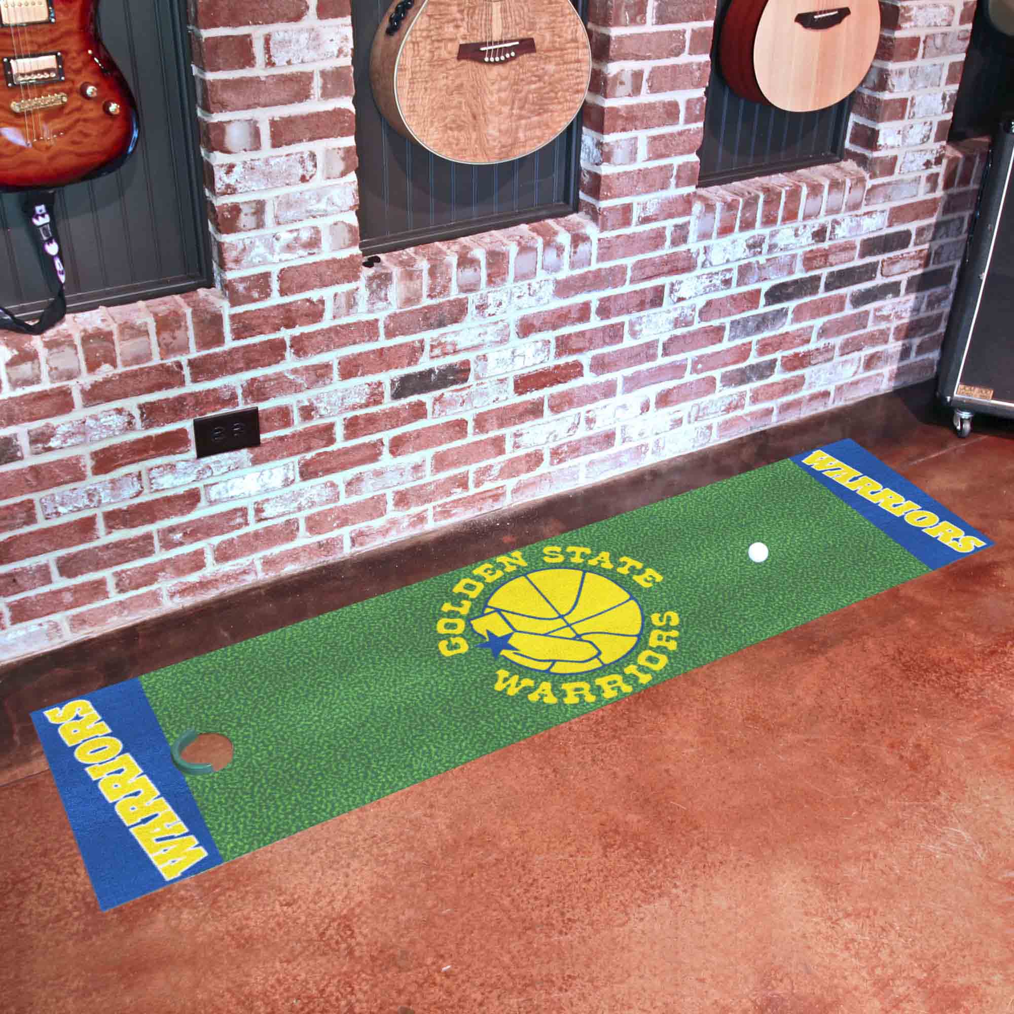 NBA Retro Golden State Warriors Putting Green Mat - 1.5ft. x 6ft. - Golden State Warriors
