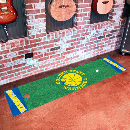NBA Retro Golden State Warriors Putting Green Mat - 1.5ft. x 6ft. - Golden State Warriors
