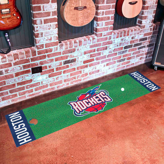 NBA Retro Houston Rockets Putting Green Mat - 1.5ft. x 6ft. - Houston Rockets