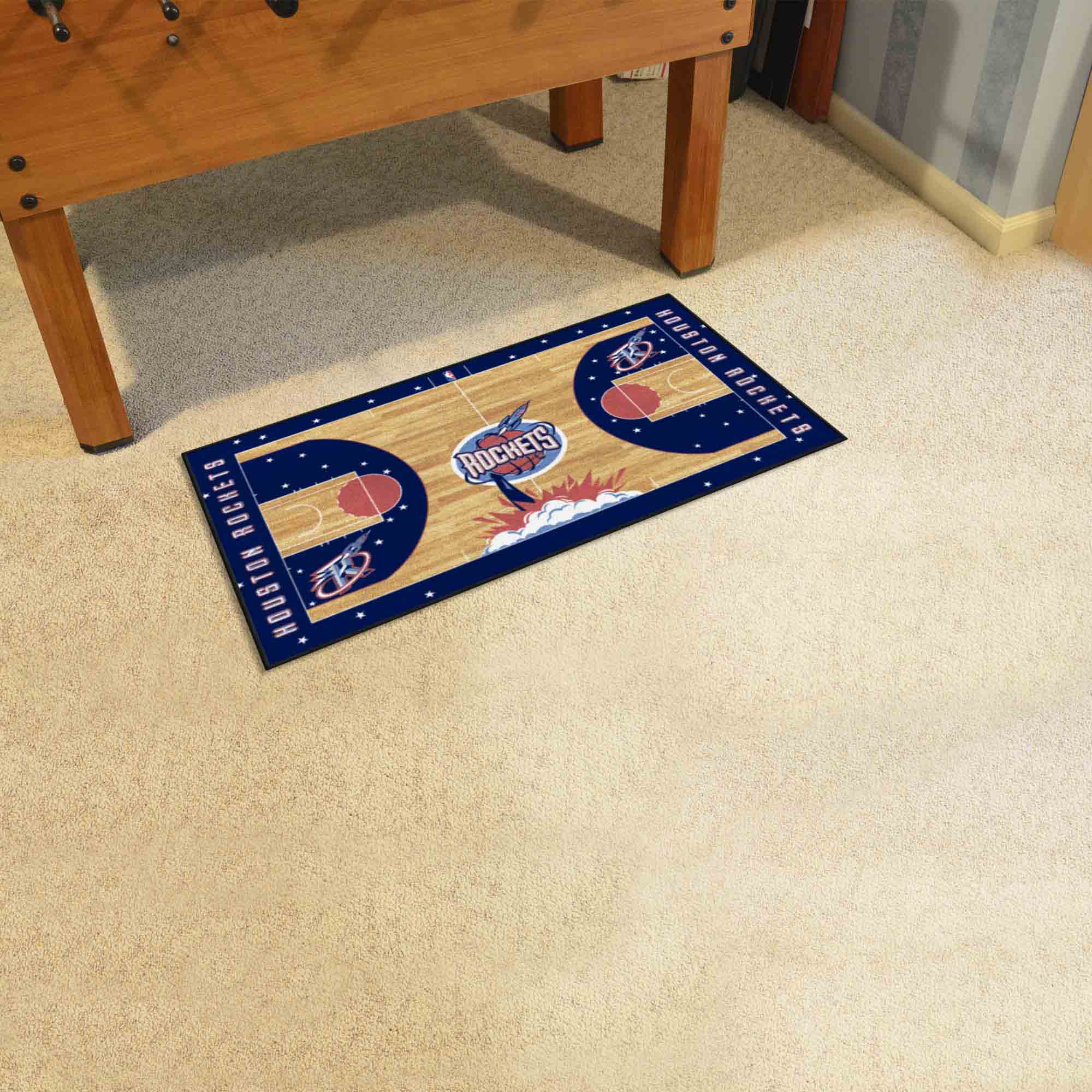 NBA Retro Houston Rockets Court Runner Rug - 24in. x 44in. - Houston Rockets