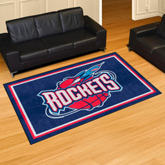 NBA Retro Houston Rockets 5ft. x 8 ft. Plush Area Rug - Houston Rockets