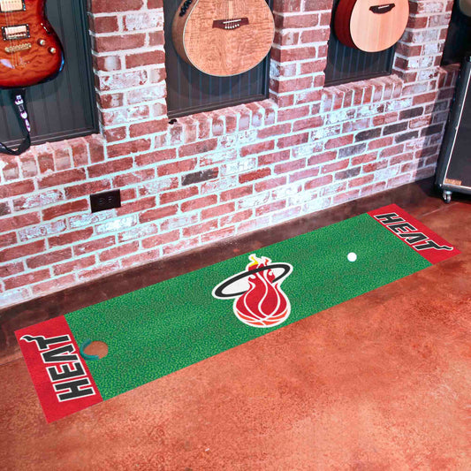 NBA Retro Miami Heat Putting Green Mat - 1.5ft. x 6ft. - Miami Heat