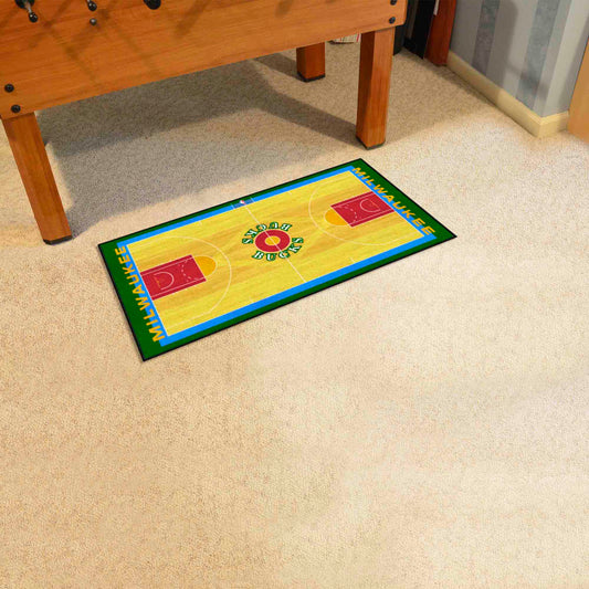 NBA Retro Milwaukee Bucks Court Runner Rug - 24in. x 44in. - Milwaukee Bucks