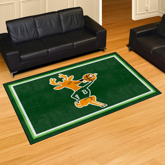 NBA Retro Milwaukee Bucks 5ft. x 8 ft. Plush Area Rug - Milwaukee Bucks