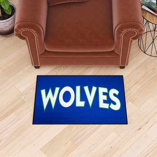 NBA Retro Minnesota Timberwolves Starter Mat Accent Rug - 19in. x 30in. - Minnesota Timberwolves