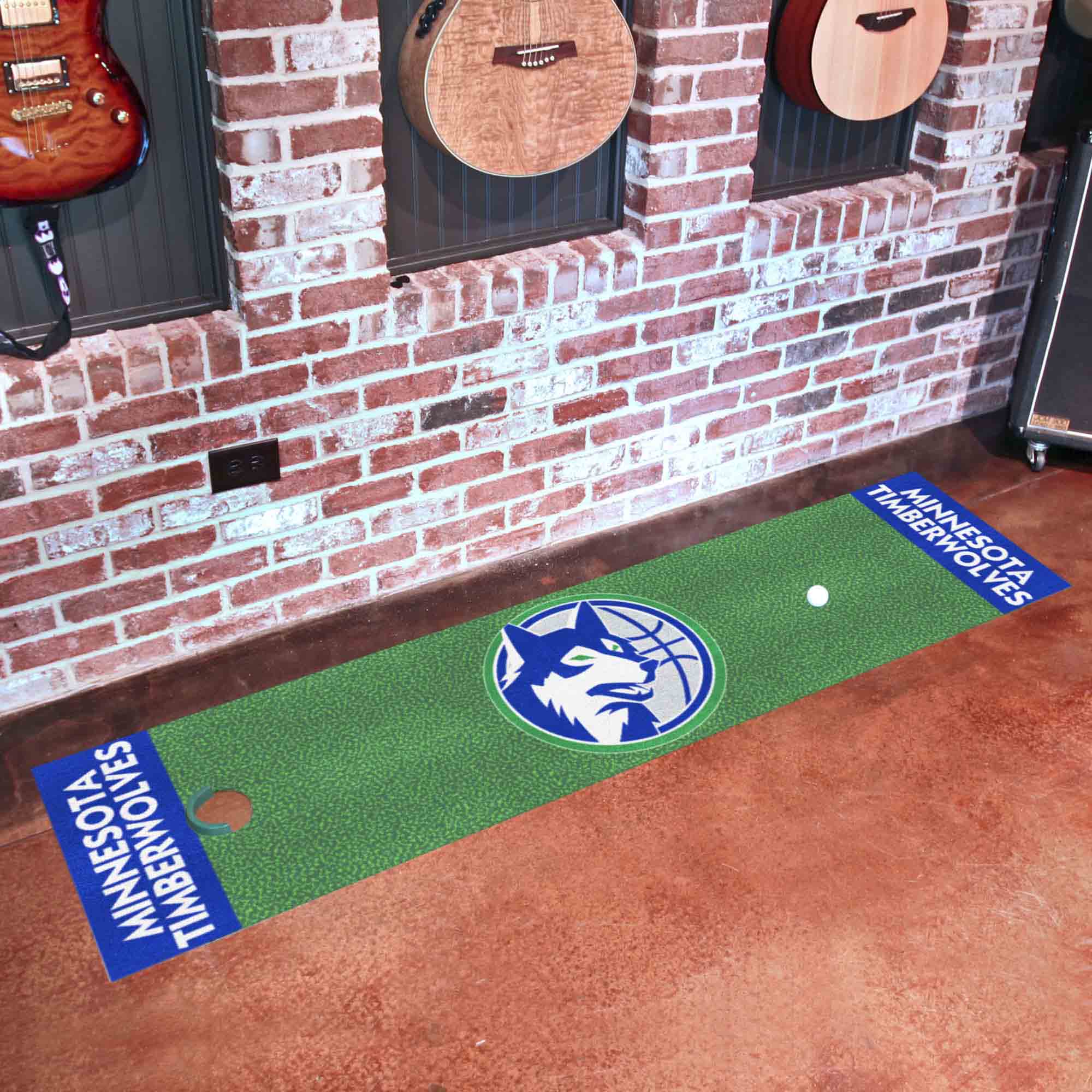 NBA Retro Minnesota Timberwolves Putting Green Mat - 1.5ft. x 6ft. - Minnesota Timberwolves