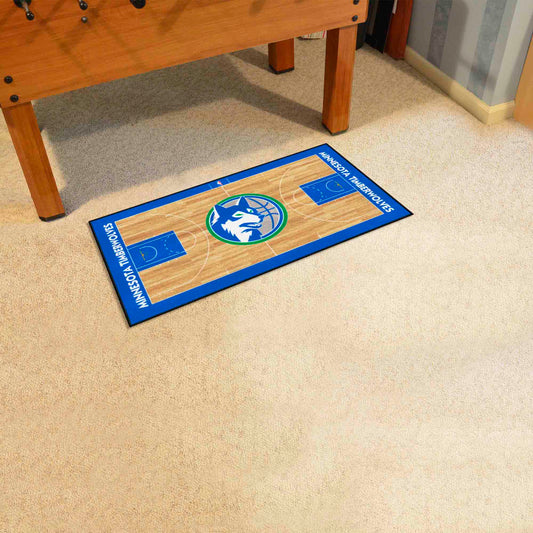 NBA Retro Minnesota Timberwolves Court Runner Rug - 24in. x 44in. - Minnesota Timberwolves