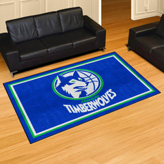 NBA Retro Minnesota Timberwolves 5ft. x 8 ft. Plush Area Rug - Minnesota Timberwolves