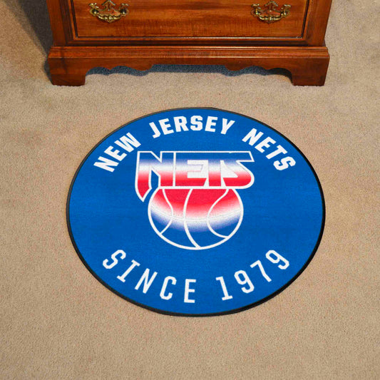 NBA Retro New Jersey Nets Roundel Rug - 27in. Diameter - New Jersey Nets