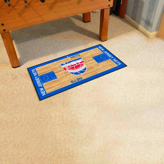 NBA Retro New Jersey Nets Court Runner Rug - 24in. x 44in. - New Jersey Nets