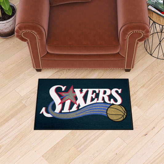 NBA Retro Philadelphia 76ers Starter Mat Accent Rug - 19in. x 30in. - Philadelphia 76ers