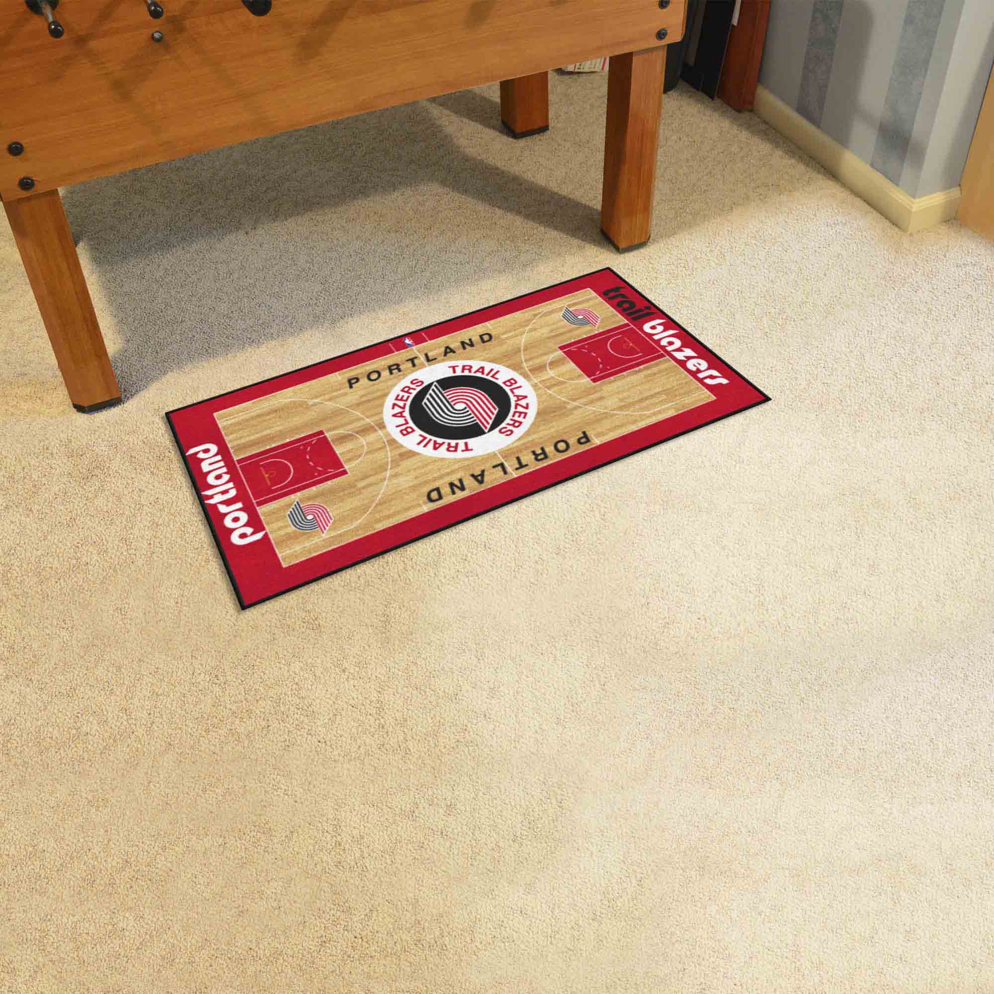 NBA Retro Portland Trail Blazers Court Runner Rug - 24in. x 44in. - Portland Trail Blazers