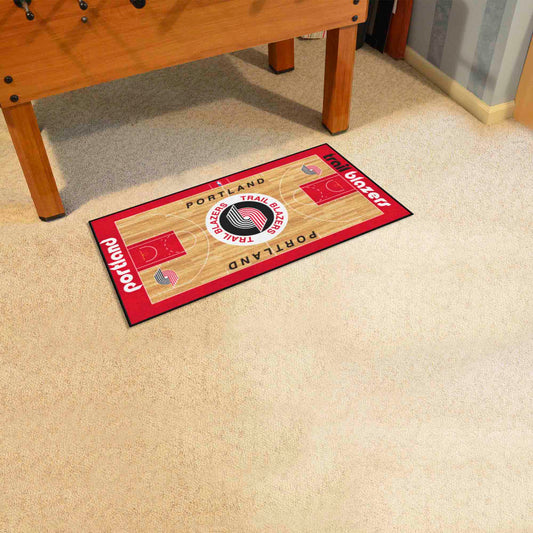 NBA Retro Portland Trail Blazers Court Runner Rug - 24in. x 44in. - Portland Trail Blazers