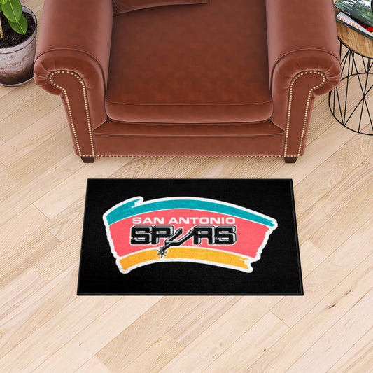 NBA Retro San Antonio Spurs Starter Mat Accent Rug - 19in. x 30in. - San Antonio Spurs