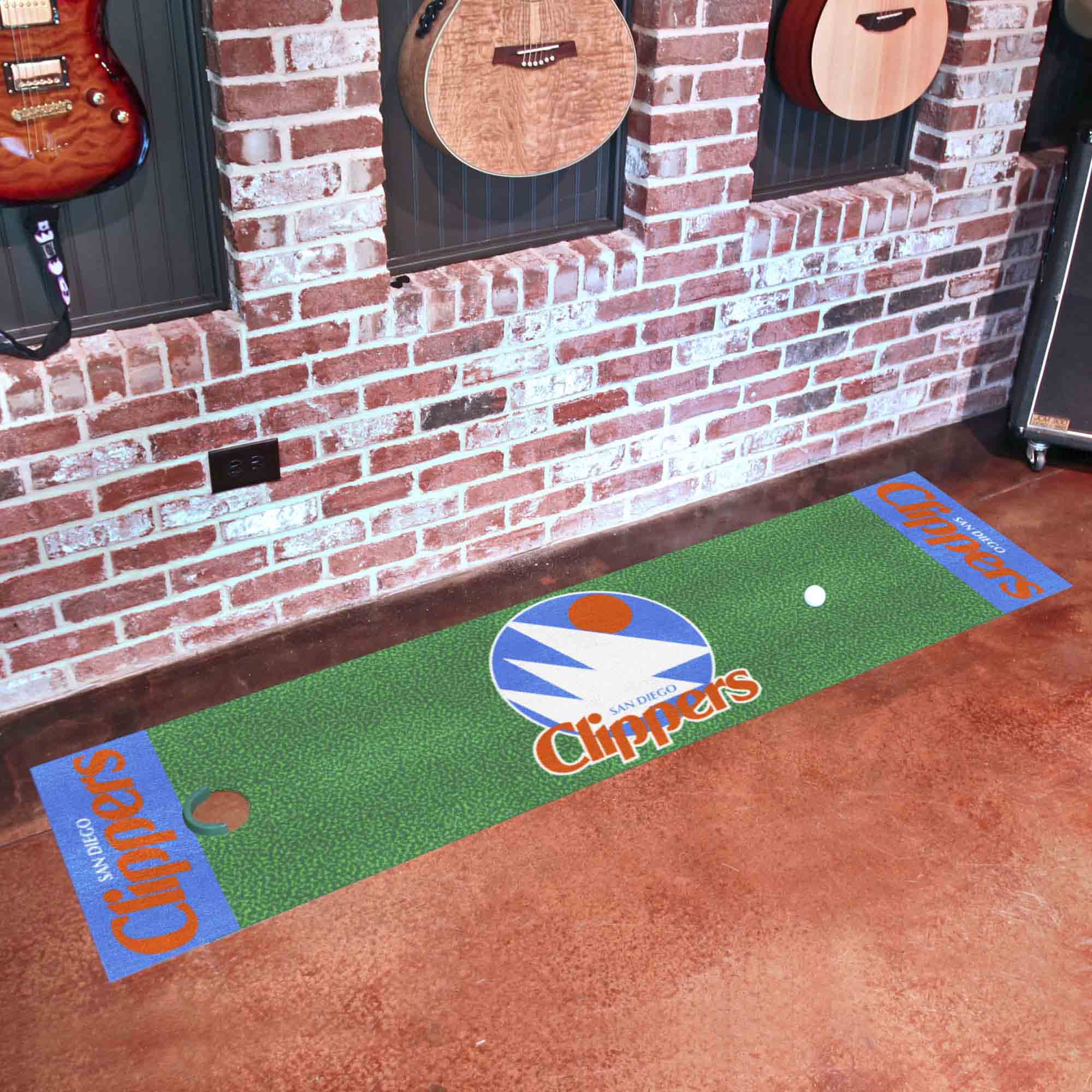 NBA Retro San Diego Clippers Putting Green Mat - 1.5ft. x 6ft. - San Diego Clippers