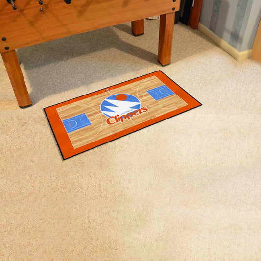 NBA Retro San Diego Clippers Court Runner Rug - 24in. x 44in. - San Diego Clippers