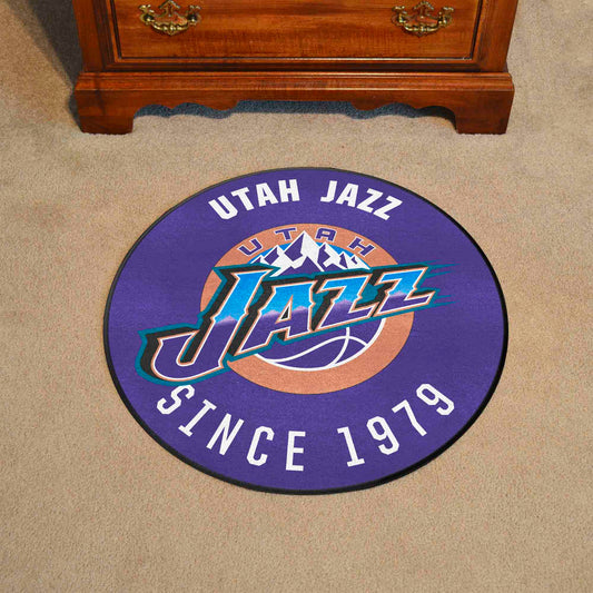 NBA Retro Utah Jazz Roundel Rug - 27in. Diameter - Utah Jazz