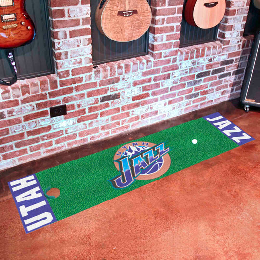 NBA Retro Utah Jazz Putting Green Mat - 1.5ft. x 6ft. - Utah Jazz